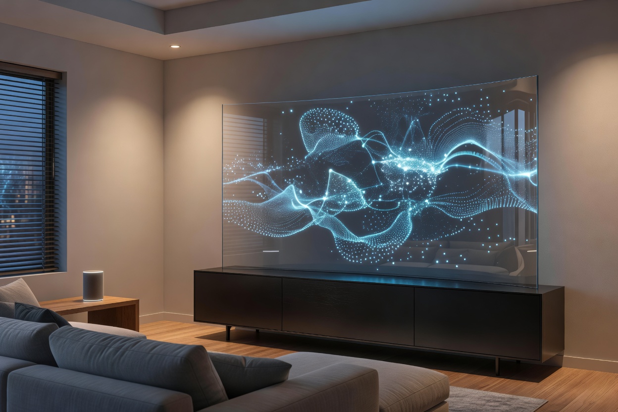 Matter protocol AI ecosystem dashboard setup in living room