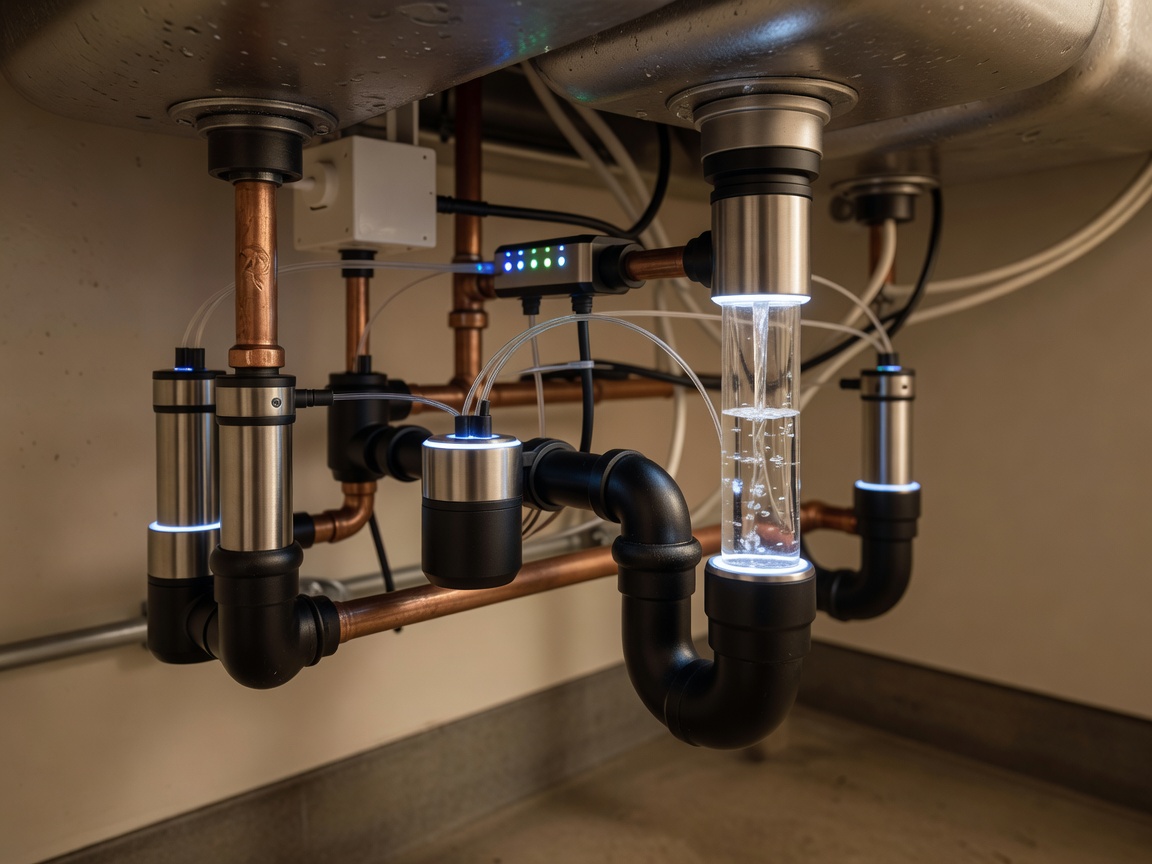AquaGuard predictive flow acoustic leak detection sensor array